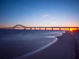Long Island Sunset Robert Moses Bridge That Connects Long Island With Fire Island Fire Island Long Island Ny Ny Trip
