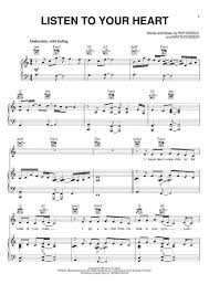 Listen To Your Heart Roxette Piano Sheet Music By Dht At Onlinepianist Saxophone Sheet Music Music Lessons Hymn Music