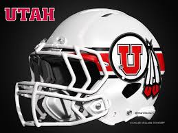 Utah Utes White Helmet Concepts Football Helmets Utah Utes Cool Football Helmets