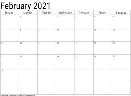 Printable february 2021 calendar templates. 2021 February Calendars Handy Calendars