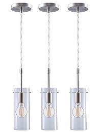 Cloudy Bay Mini Pendant Light Clear Glass Ceiling Hanging Lighting Fixture For Kitchen Island Includes 3 A19 Led Filament Bulbs 3 Pack Description 1 Light Mini Pendant With An Adjustable Cord Is A Great Spin