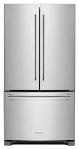 French door, side by side, top freezer, bottom freezer Kitchenaid 20 Cu Ft Counter Depth French Door Refrigerator With Interior Water Dispenser Extendfresh Temperature Management System Costco