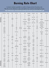 Powder Burn Rate Chart Excel Www Bedowntowndaytona Com