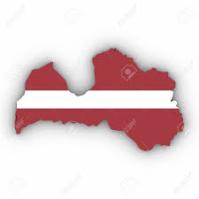 A bandeira do país é composta por três linhas horizontais nas cores branca, azul e vermelha. Esquema Del Mapa De Letonia Con La Bandera Letona En Blanco Con Sombras Ilustracion 3d Fotos Retratos Imagenes Y Fotografia De Archivo Libres De Derecho Image 81176087