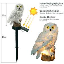 Solar Eule Led Leuchtet Garten Ornament Wasserdichte Lampe Neuheit Tier Vogel Outdoor Dekor Licht Fur Hof Rasen Terrasse Weiss Amazon De Beleuchtung