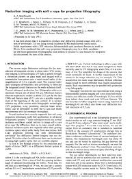 PDF) Reduction imaging with soft x rays for projection lithography