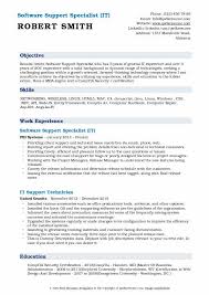 Software Support Specialist Resume Samples Qwikresume