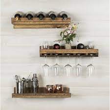 Trent Austin Design Bernardo Rustic Luxe Tiered Wall Mounted Wine Glass Rack Reviews Wayfair Hanging Wine Rack Wine Rack Design Wine Decor