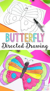 How To Draw A Butterfly 6 Kid Friendly Steps Kindergarten Art Projects Spring Art Projects Directed Drawing Kindergarten