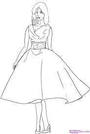 Coloriage Mannequin Model En Pose Dessin Gratuit A Imprimer