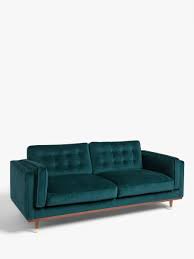 John Lewis Partners Swoon Lyon Large 3 Seater Sofa Wildwood Green Velvet At John Lewis Partners Seater Sofa 3 Seater Sofa Gorgeous Sofas