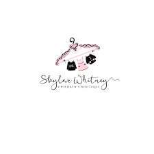 Children S Boutique Logo Kids Clothes Hanger Logo Design Etsy