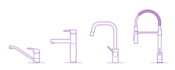 If your faucet is located in front of a wall, measure the distance from the center of each mounting hole to the wall to find the maximum faucet base depth that your sink area can support. Kitchen Faucets Dimensions Drawings Dimensions Com