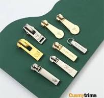 Custom metal zipper pulls and sliders with logos