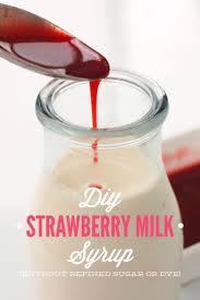 Diy Strawberry Syrup For Strawberry Milk Dye And Refined Sugar Free Erdbeersirup Rezepte Erdbeersirup Zuckerfrei