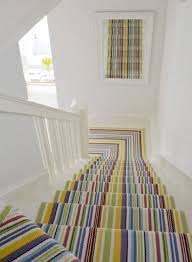 Eight Colourful Staircase Design Diy Ideas Bright Bazaar By Will Taylor Carpet Stairs Stair Runner Carpet Striped Stair Runner