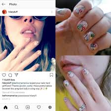 Attempted recreating Hilary Duffs simple and addorable nail design!