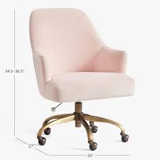 Performance Everyday Velvet Rose Pleated Swivel Desk Chair Pottery Barn Teen