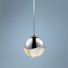 Guaranteed low prices on modern lighting, fans, furniture and decor + free shipping on orders the big fizz led pendant by et2 casts a captivating illumination from its narrow, cylindrical shade, while a polished chrome finish enhances the. Chrome Globe Pendant Light Rona Mantar
