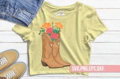 Download Cowboy Boots And Hat Svg File Cowboy Boots With Flowers Svg 748064 Illustrations Design Bundles