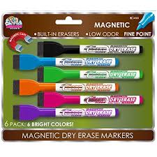 Board Dudes Srx Magnetic Dry Erase Markers 6 Pack Assorted Colors Ddm77