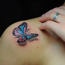 Butterflies are associated with something romantic, beautiful and charming, so a butterfly tattoo will be perfect for women who want to emphasize their femininity. Perfect Women Shoulder Cover Up With Outstanding 3d Butterfly Tattoo