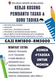 Permohonan jawatan kosong di jpj ini telah dibuka sehingga tarikh tutup pada 14 januari 2018 jam 11.59 malam bagi pemeriksa kereta motor. Maukerja Pa Twitter Jawatan Kosong Pembantu Taska Guru Tadika Full Part Time Pengambilan Dari Seluruh Malaysia Guru Tadika Https T Co S8b3vkengt Pembantu Taska Https T Co Ftua37lmoi Rt To Spread This Https T Co Ogz5oqbkpe