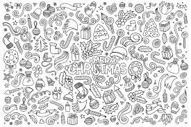 Various Objects Linked To Celebrate The Magic Of Christmas In An Incredible Coloring Page From The Gallery Coloring Pages Christmas Doodles Doodle Coloring