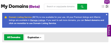 Godaddy And Afternic Integrate With Beta Advanced List View Kickstart Commerce