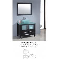Tempered glass bathroom vanity countertops. Mtd Vanities Mtd 8111b 36 In Glass Top Modern Bathroom Vanity Walmart Com Walmart Com