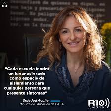 Ministra de educación del gcba. Soledad Acuna Buenos Vecinos Radio 10 Radiocut Argentina