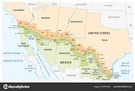 La frontera entre estados unidos y méxico. Frontera Mexico Usa Vectores Graficos Imagenes Vectoriales Depositphotos