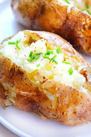 Top these great baked potatoes with butte. Best Microwave Baked Potatoes Crunchy Creamy Sweet