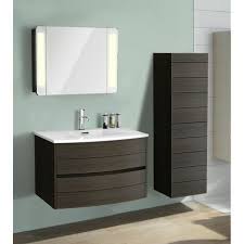 Notre rayon de meuble de salle de bain vous propose des collections pour votre. Meuble Salle De Bain Avec Vasque Meuble A Suspendre 80 Cm Taupe Tiga Noir
