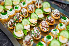 Small bites that actually taste delicious when they are at room temperature or even cold, are hard to come by. Cold Snacks On The Table Buffet Canapes At The Banquet Stock Photo Picture And Royalty Free Image Image 113836461