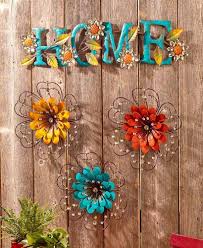 Floral Metal Wall Art Garden Sculptures Flower Or Word Home Select Colorful Metal Flower Wall Art Metal Sculpture Wall Art Metal Flowers