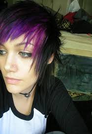 Short Black Hair With Purple Bangs Wish I Could Pull Off A Haircut Like This Artistic Hair Long Hair Girl Hair Styles 2016