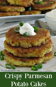 Crispy Parmesan Potato Cakes Recipe Have Leftover Cooked Potatoes Try This Easy Tasty Leftover Mas Potato Cakes Recipe Parmesan Potatoes Mashed Potato Cakes