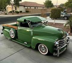 Image result for Chrome Green 1948 Truck