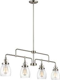 Seagull 6614504 962 Belton Modern Brushed Nickel Kitchen Island Light Fixture Sgl 6614504 962