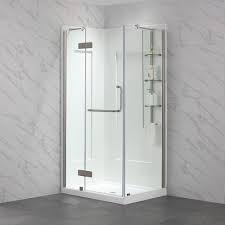 Ove Decors Dalia 32 In X 40 In X 79 In Shower Kit In Satin With Base Daliask The Home Depot Bathroom Improvements Shower Stall Diy Bathroom Inspiration