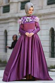Tuay Cicek Detayli Murdum Tesettur Abiye Elbise 2388mu Tesetturisland Com The Dress Aksamustu Giysileri Elbise