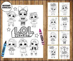 Lol Surprise Dolls Colouring Pages Lol Surprise Dolls Party Printable Lol Surprise Dolls Colouring Pages Instant Download Printable Birthday Coloring Pages Lol Dolls Doll Party