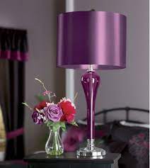 Plum Candlestick Lamp Purple Lamp Purple Home Decor Purple Furniture
