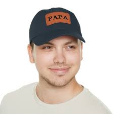 Papa Hat With Leather Patch, Dad Hat, Grandpa, Perfect Father's Day Gift!  Great Gift for New Dads and Grandpas!