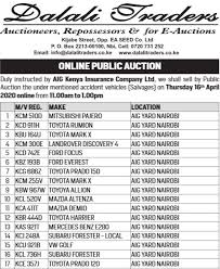 Salvage, used cars, trucks, construction equipment, fleet and more. 2020 April Aig Kenya Insurance Motor Vehicle Salvage Auction Kenya Auctions