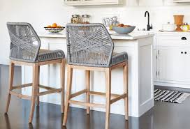 Woven Rope Counter Stools Add A Rustic Modern Touch To Any Kitchen Home Decor Counter Stools Luxury Furniture Design