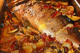 Tilapia Assada Com Legumes E Azeitonas Porcoes De Saude