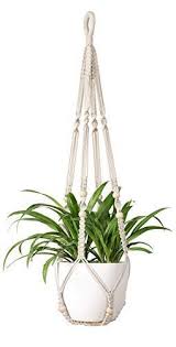 Mkono Macrame Plant Hangers Indoor Hanging Planter Basket Flower Pot Holder Cotton Rope With Beads No T In 2020 Macrame Plant Hanger Macrame Plant Hangers Plant Hanger