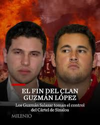 🔴🚨 El Cártel de Sinaloa está ahora bajo el control de Iván Archivaldo y  Jesús Alfredo Guzmán Salazar, hijos mayores de Joaquín 'El Chapo' Guzmán,  luego de que 17 familiares de Ovidio